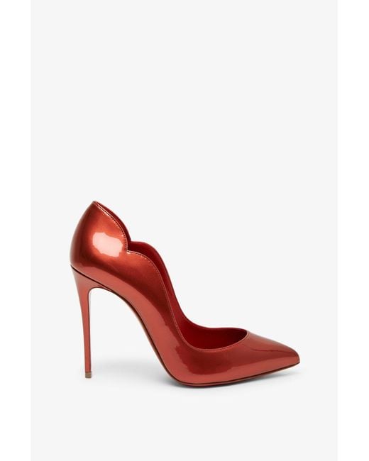 Christian Louboutin Hot Chick 100 Red Metallic Pumps