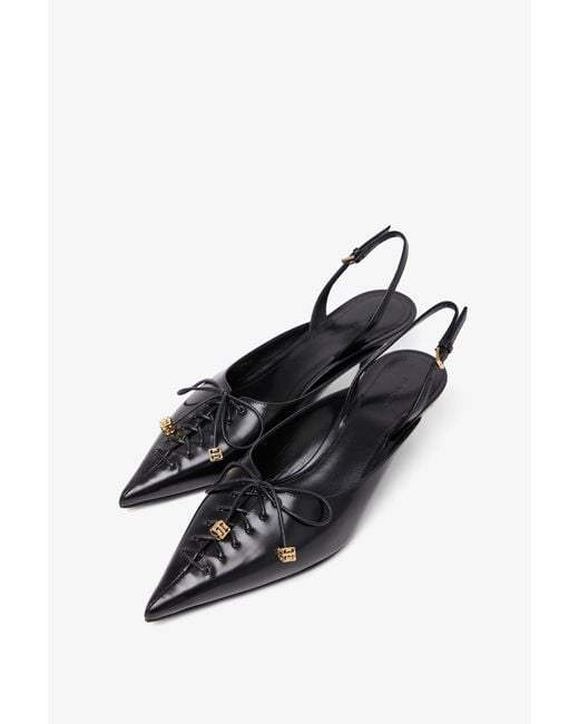 Givenchy White Leather Slingblacks