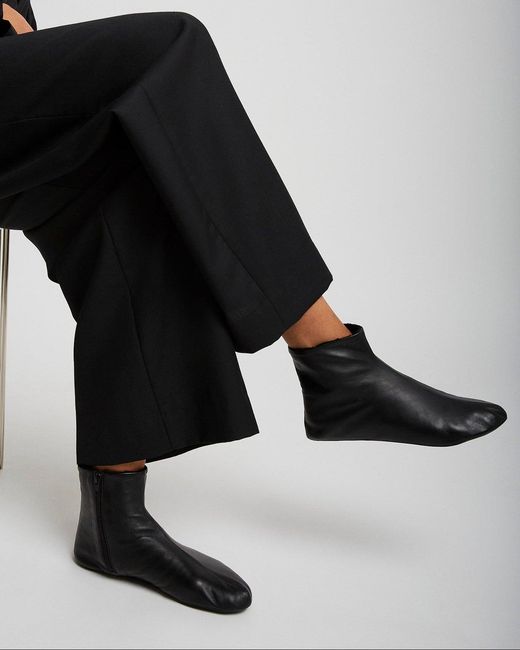 The Row Blue Stella Black Leather Boots