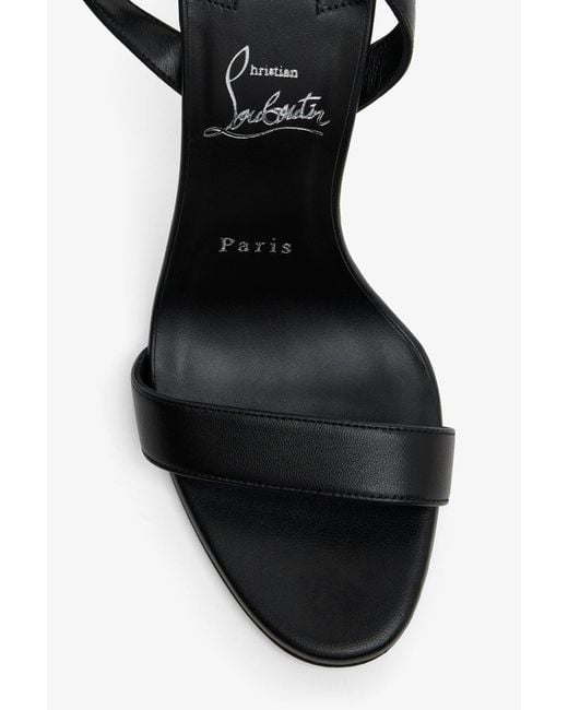 Christian Louboutin Miss Z 100 Black Leather Sandals