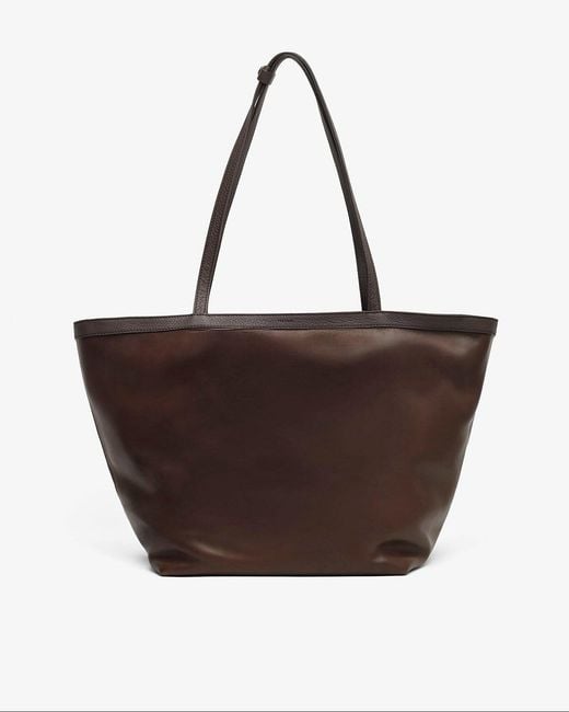 The Row Xl Park Tote Dark Brown Bag