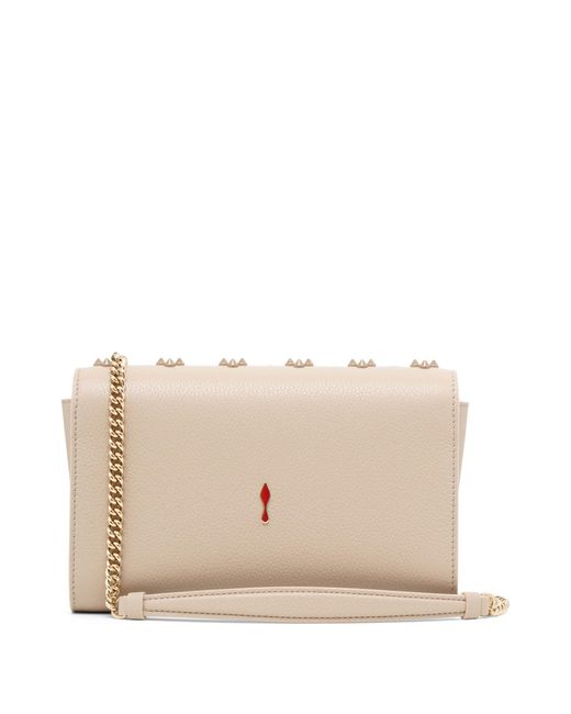 Christian Louboutin Natural Paloma Beige Leather Clutch