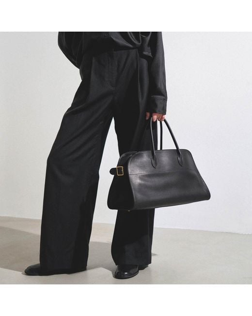 The Row Ew Margaux Black Leather Bag