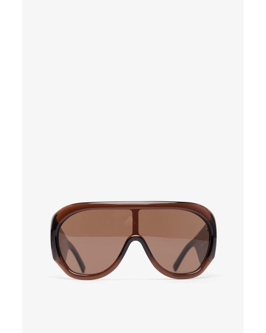 Phoebe Philo Brown Bombe Overized Sunglasses