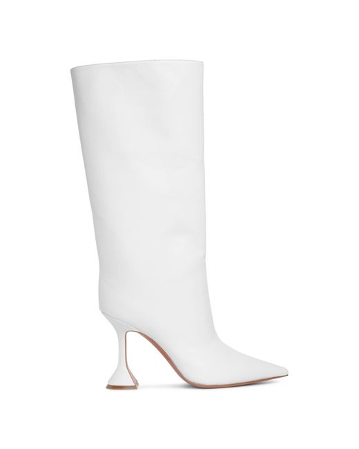 AMINA MUADDI Rain White Leather Boots - Lyst