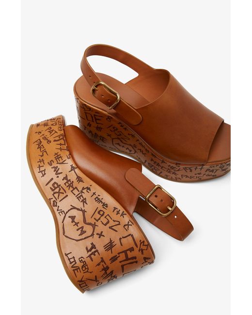 Chloé Maxime Brown Leather Sandals