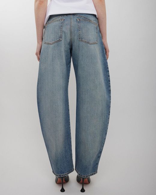 Alaïa Round Faded Blue Jeans