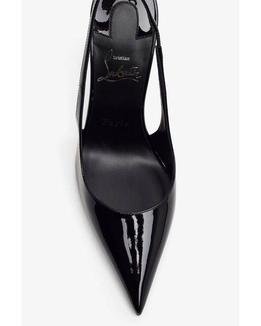 Christian Louboutin White Miss Z 100 Patent Slingback Pumps
