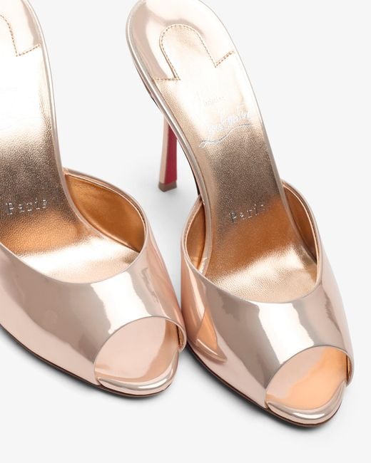 Christian Louboutin Me Dolly 100 Pink Metallic Mules
