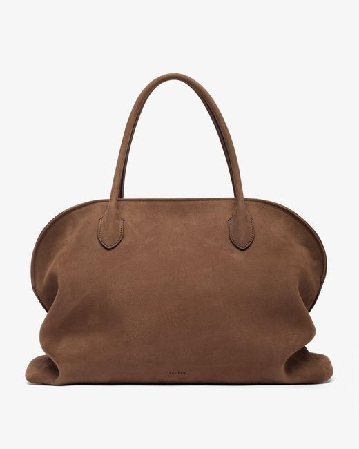 The Row Brown Agnes 15 Beige Suede Bag