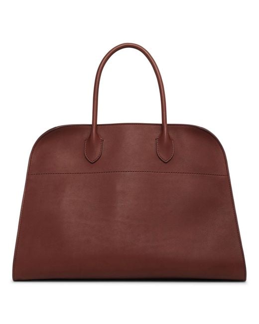 The Row Red Soft Margaux 15 Burgundy Bag