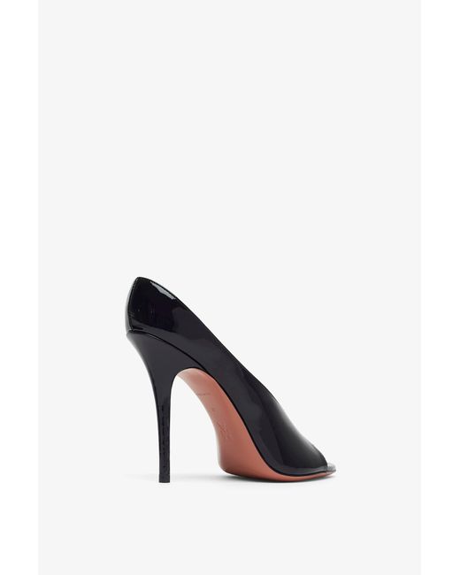 AMINA MUADDI Anok 105 Patent Black Mules