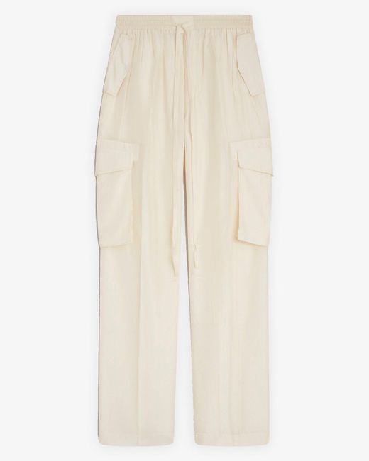 Phoebe Philo Natural Crushed Cargo Vanilla Trousers