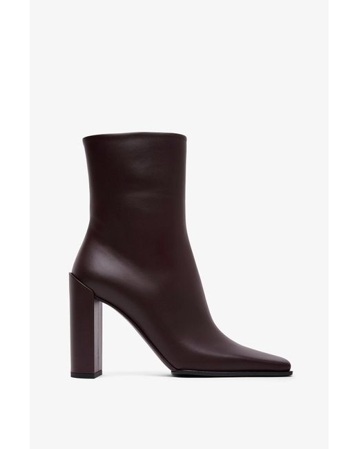 Alaïa Square 90 Brown Ankle Boots