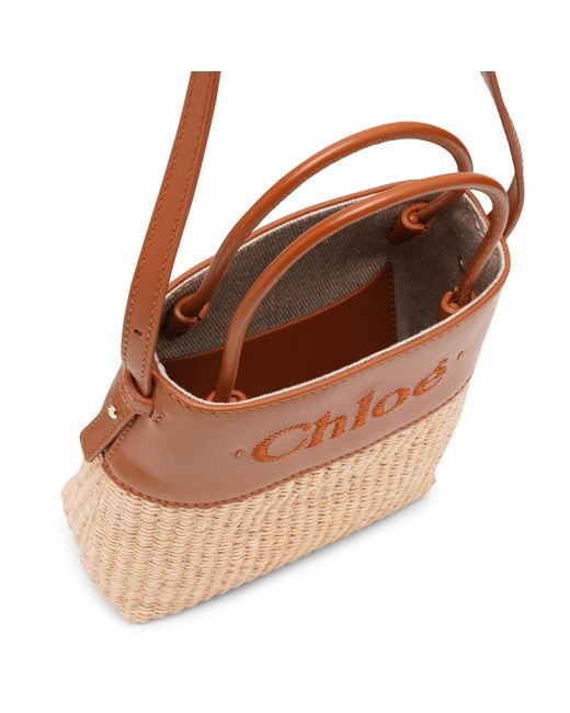 Chloé Chloe Sense Brown Raffia Bag