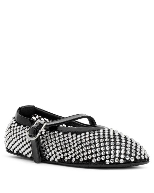 Alaïa Embellished Black Mesh Ballet Flats Lyst