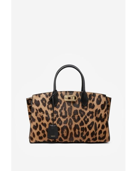 Ferragamo Multicolor The New Studio Leopard Bag