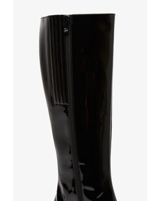 Christian Louboutin Sporty Kate 85 Black Patent Boots