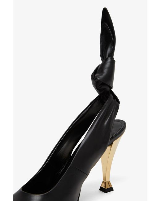 Givenchy Black Beauw Leather Slingback Pump