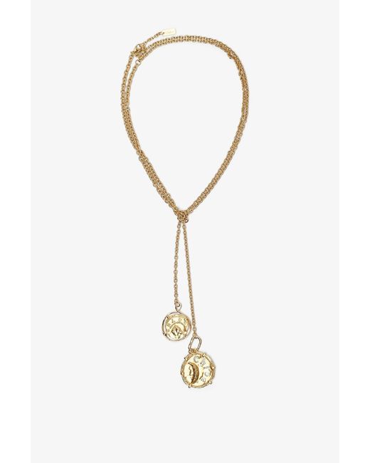 Chloé Multicolor Vintage Gold Charms Necklace