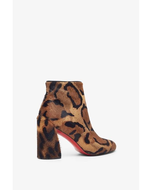 Christian Louboutin Brown Jane 85 Leopard Ankle Boots