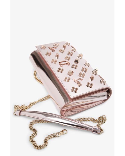 Christian Louboutin Pink Paloma Metallic Loubinthesky Clutch