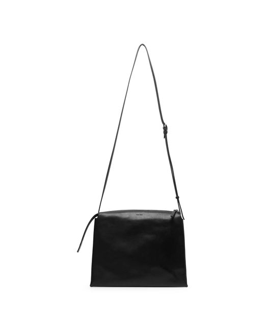 The Row Nu Twin Black Leather Bag | Lyst