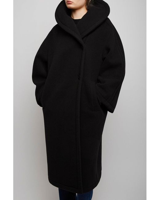 The Row Regino Black Wool Coat