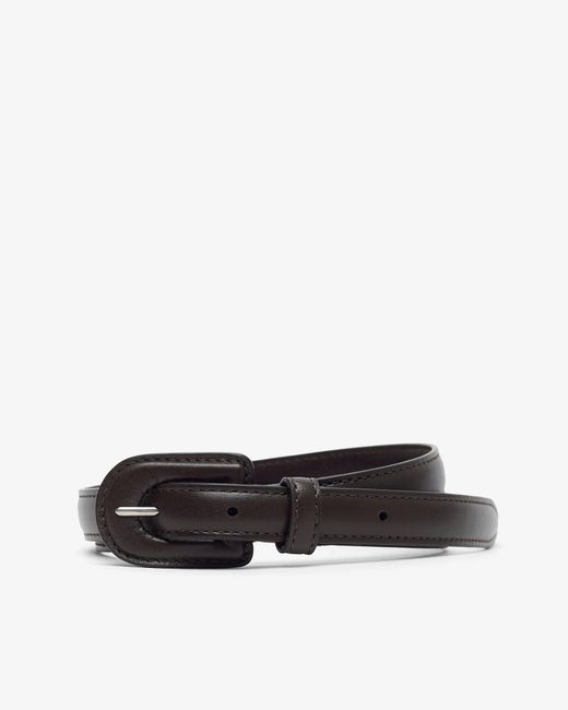 The Row White Thin Leather Belt