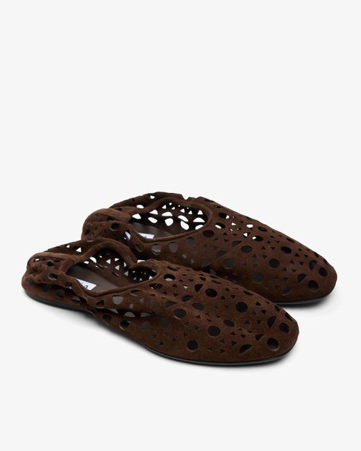 Alaïa Brown Neo Vienne Chocolate Flats