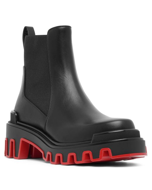 Christian Louboutin Black Marchacroche Dune Leather Ankle Boots