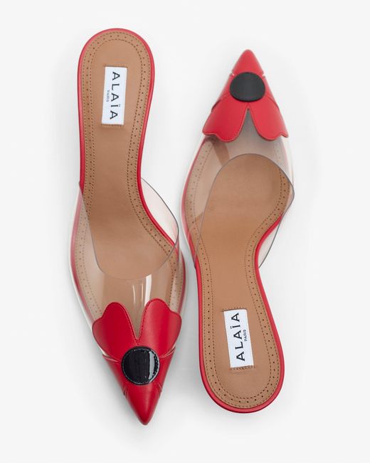 Alaïa Pink Bloom 55 Mules