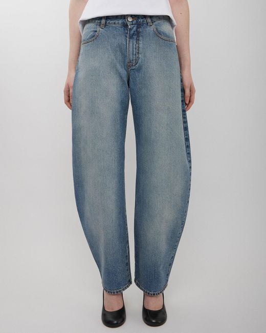 Alaïa Round Faded Blue Jeans