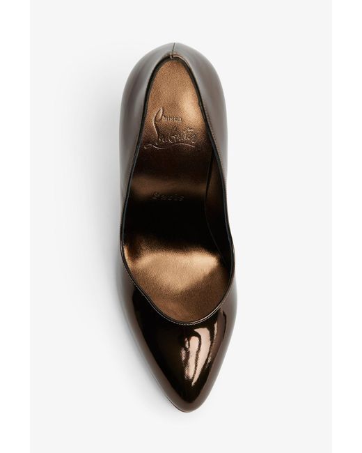 Christian Louboutin White Fannylove 100 Bronze Metallic Pumps