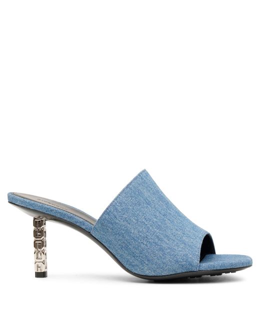 Givenchy Blue G Cube 70 Demin Mules