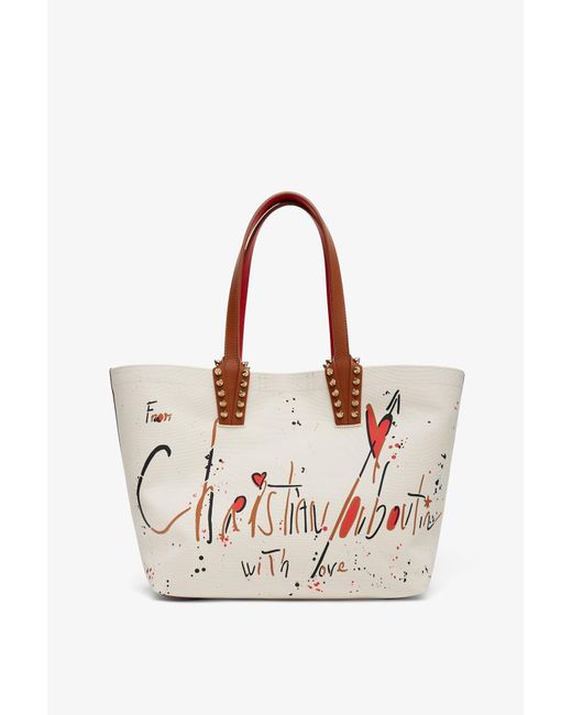 Christian Louboutin Natural Small 'Cabata' Shopping Bag