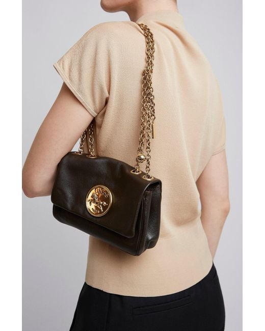 Chloé Black Chloe Heritage Dark Brown Shoulder Bag