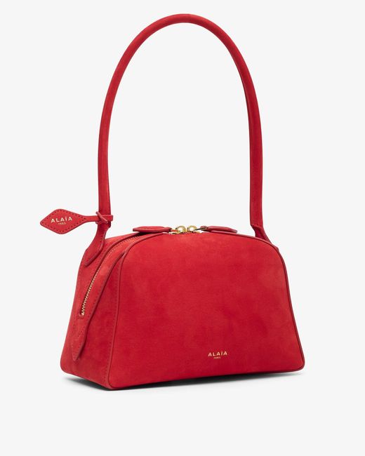 Alaïa Le Bouledogue Small Red Suede Bag