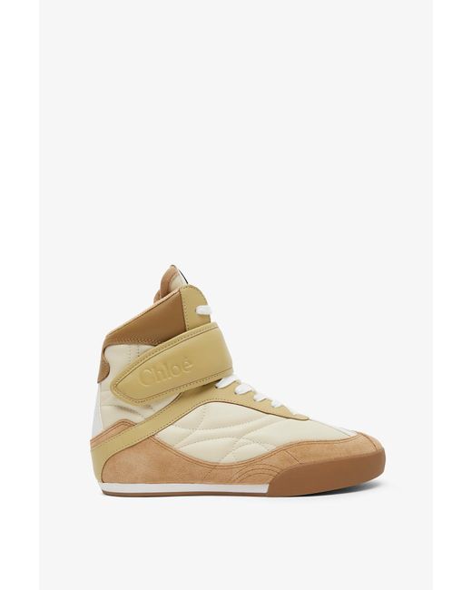 Chloé Natural Kick High-top Leather Sneakers