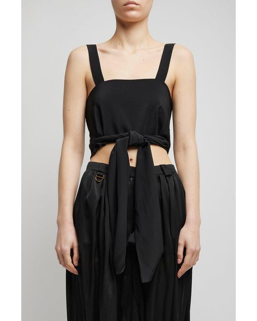 Chloé Black Wrap Top