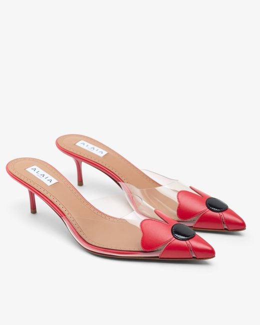 Alaïa Pink Bloom 55 Mules
