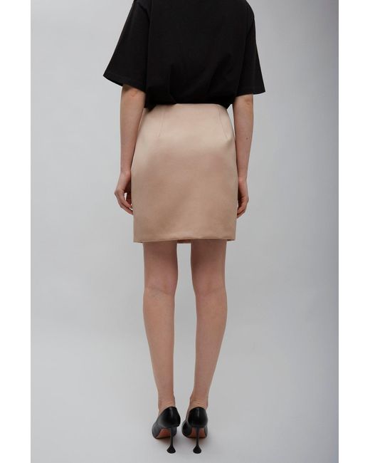 Chloé Natural Rose Dust Satin Skirt