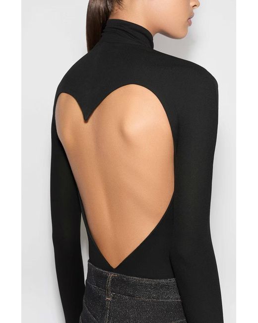 Alaïa Heart Black Jersey Body