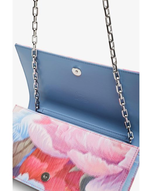 Christian Louboutin Pink Bettina Flower Satin Clutch