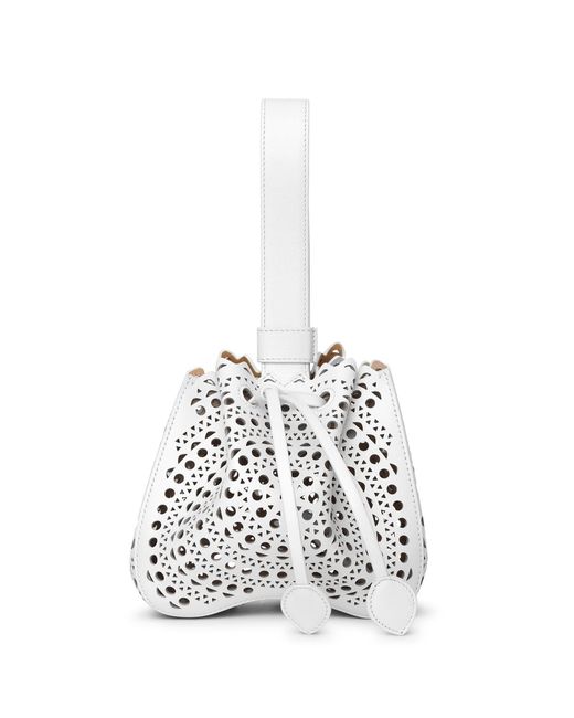 Alaïa Rose Marie 16 White Bracelet Bag