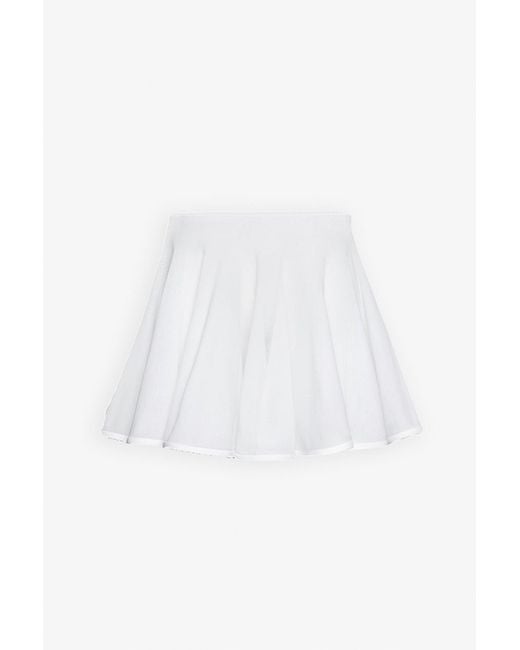 Alaïa White Fine Knit Skater Skirt