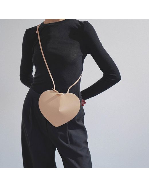 Alaïa Natural Le Coeur Beige Leather Crossbody Bag