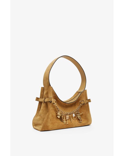 Chloé Metallic Chloe Charms Small Khaki Shoulder Bag