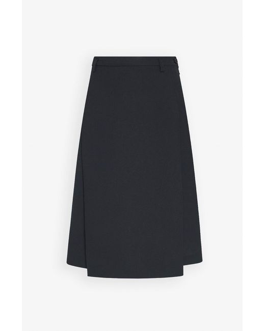 The Row Azarion Black Wool Skirt