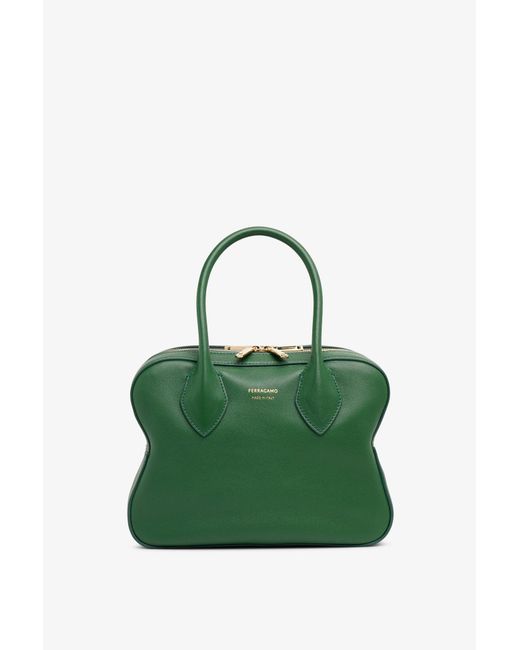 Ferragamo Star Small Green Tote Bag
